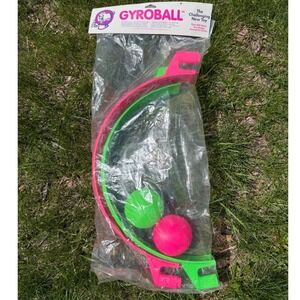 Vintage Gyro Ball Hoop Game 80s 90s Outdoor Skill Toy Game Hoop with Handles NOS